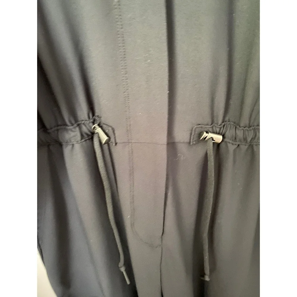 Beyond Yoga City Chic Cargo Jumpsuit Women S Black Long SleeveDrawstring Utility